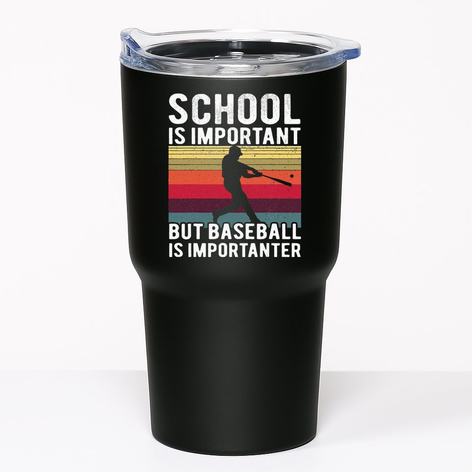 School Is Important But Baseball Is Importanter Vintage Tumbler