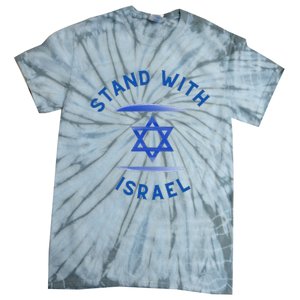 Support Israel I Stand With Israel Israeli Flag Tie-Dye T-Shirt