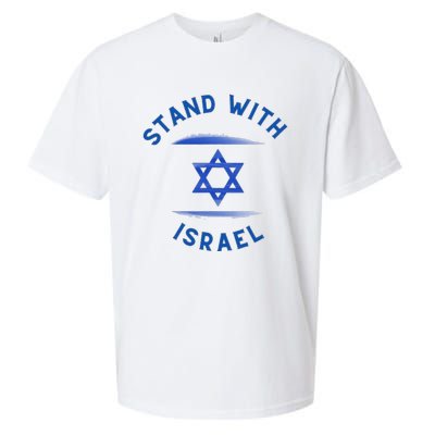 Support Israel I Stand With Israel Israeli Flag Sueded Cloud Jersey T-Shirt