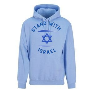 Support Israel I Stand With Israel Israeli Flag Unisex Surf Hoodie