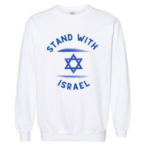 Support Israel I Stand With Israel Israeli Flag Garment-Dyed Sweatshirt