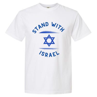 Support Israel I Stand With Israel Israeli Flag Garment-Dyed Heavyweight T-Shirt