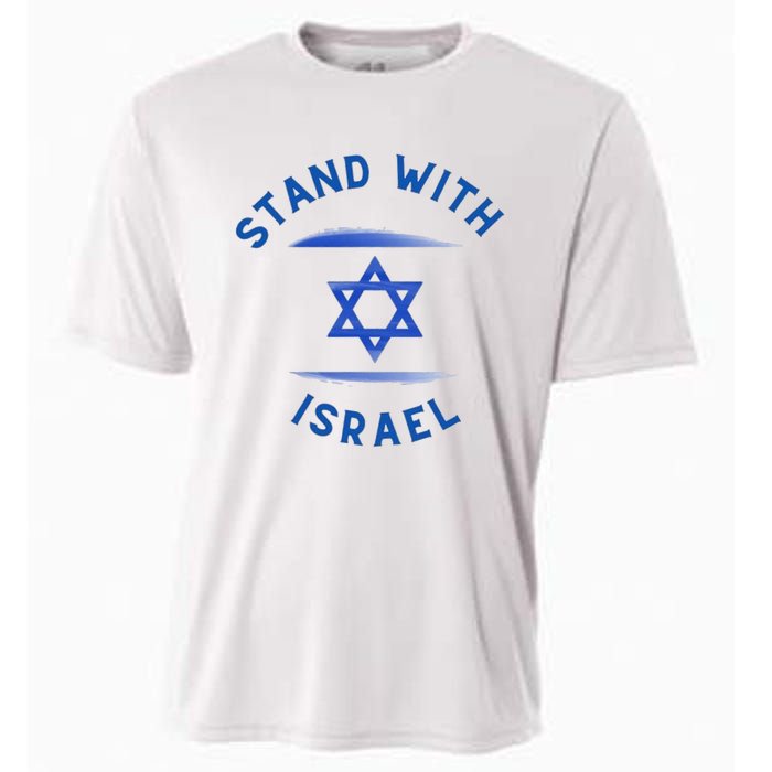 Support Israel I Stand With Israel Israeli Flag Cooling Performance Crew T-Shirt