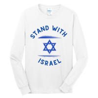 Support Israel I Stand With Israel Israeli Flag Tall Long Sleeve T-Shirt