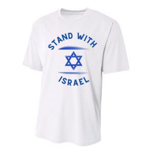 Support Israel I Stand With Israel Israeli Flag Performance Sprint T-Shirt