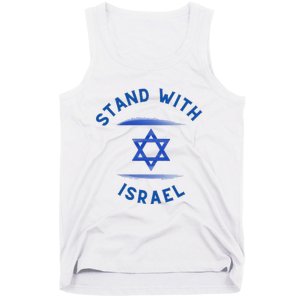 Support Israel I Stand With Israel Israeli Flag Tank Top