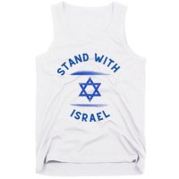 Support Israel I Stand With Israel Israeli Flag Tank Top