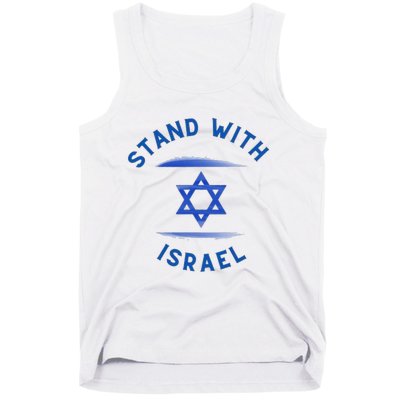 Support Israel I Stand With Israel Israeli Flag Tank Top