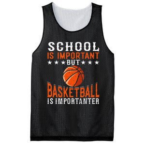 School Is Important But Basketball Is Importanter Basketball Mesh Reversible Basketball Jersey Tank