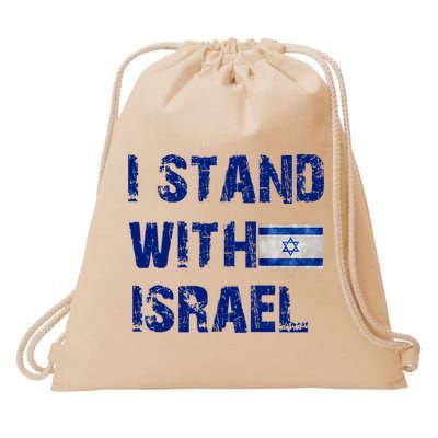 Support Israel I Stand With Israel Israeli Flag Pray For Israel Drawstring Bag