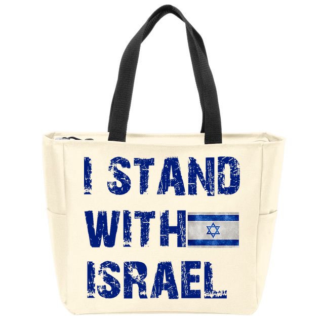 Support Israel I Stand With Israel Israeli Flag Pray For Israel Zip Tote Bag
