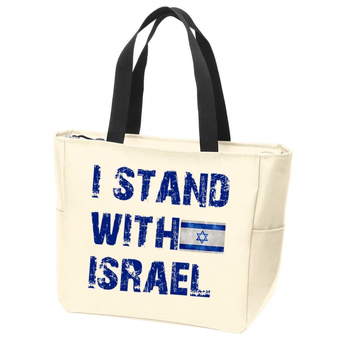 Support Israel I Stand With Israel Israeli Flag Pray For Israel Zip Tote Bag