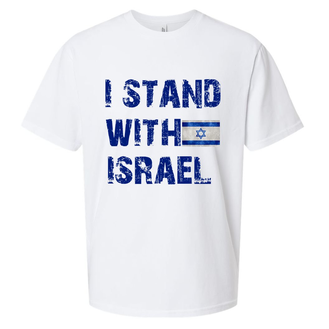 Support Israel I Stand With Israel Israeli Flag Pray For Israel Sueded Cloud Jersey T-Shirt