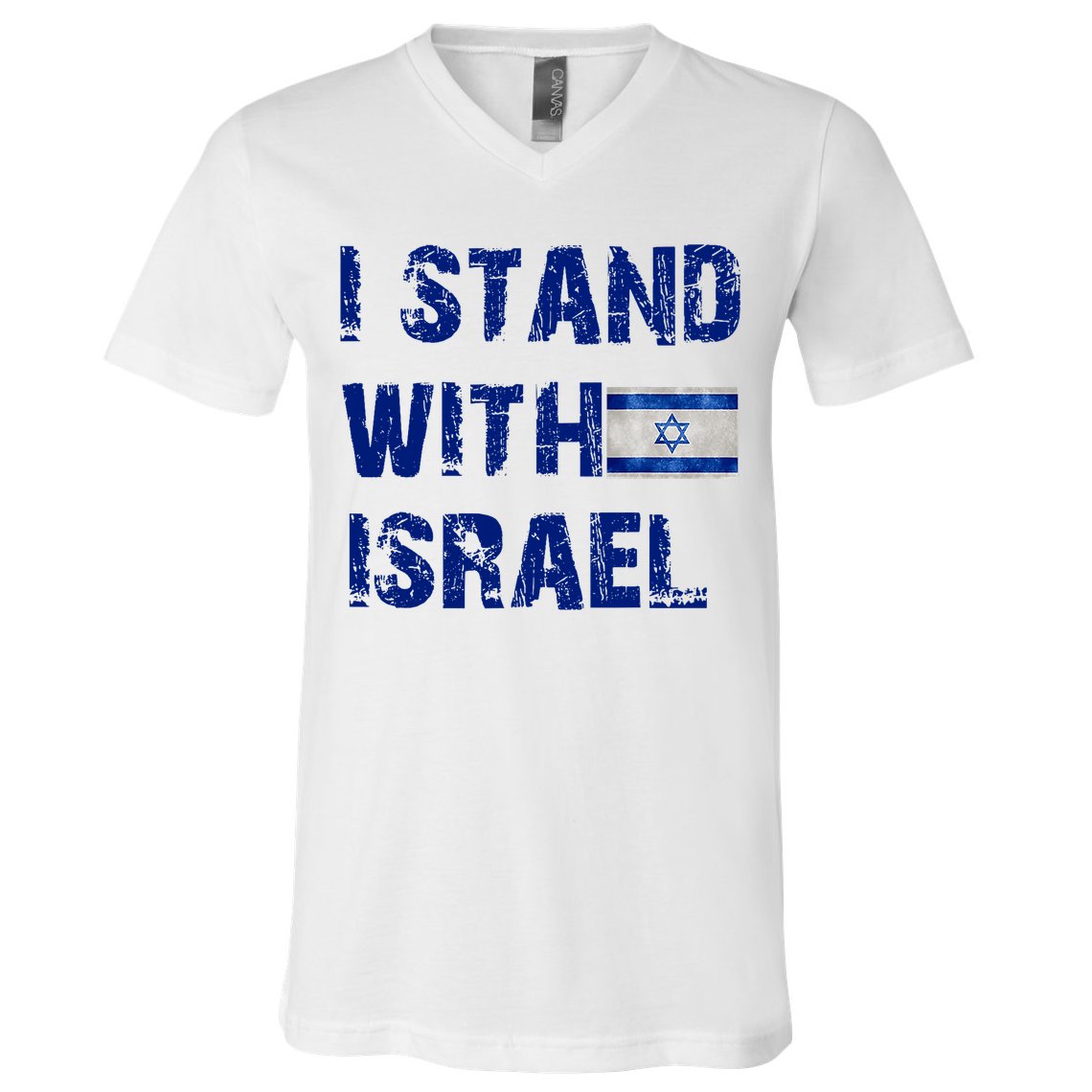 Support Israel I Stand With Israel Israeli Flag Pray For Israel V-Neck T-Shirt