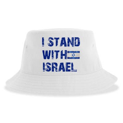 Support Israel I Stand With Israel Israeli Flag Pray For Israel Sustainable Bucket Hat
