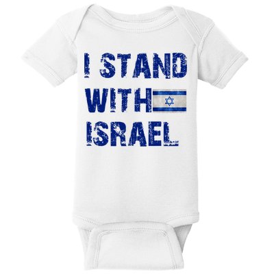 Support Israel I Stand With Israel Israeli Flag Pray For Israel Baby Bodysuit