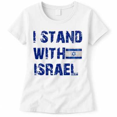 Support Israel I Stand With Israel Israeli Flag Pray For Israel Womens T-Shirt
