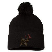 Spring Is In The Air Nature Pom Pom 12in Knit Beanie