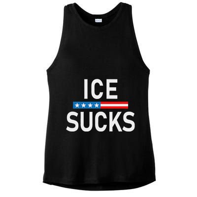 Support Immigrants Ice Sucks Ladies PosiCharge Tri-Blend Wicking Tank