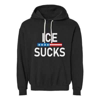 Support Immigrants Ice Sucks Garment-Dyed Fleece Hoodie