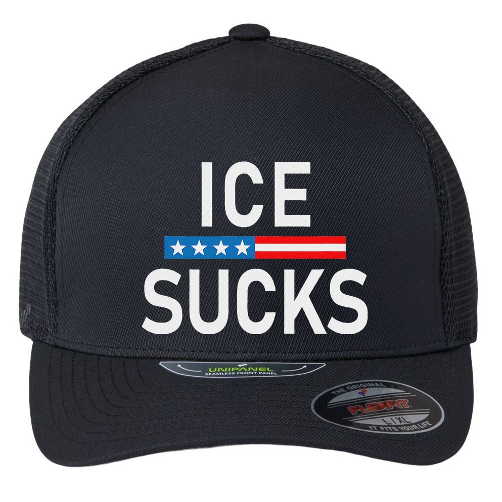 Support Immigrants Ice Sucks Flexfit Unipanel Trucker Cap