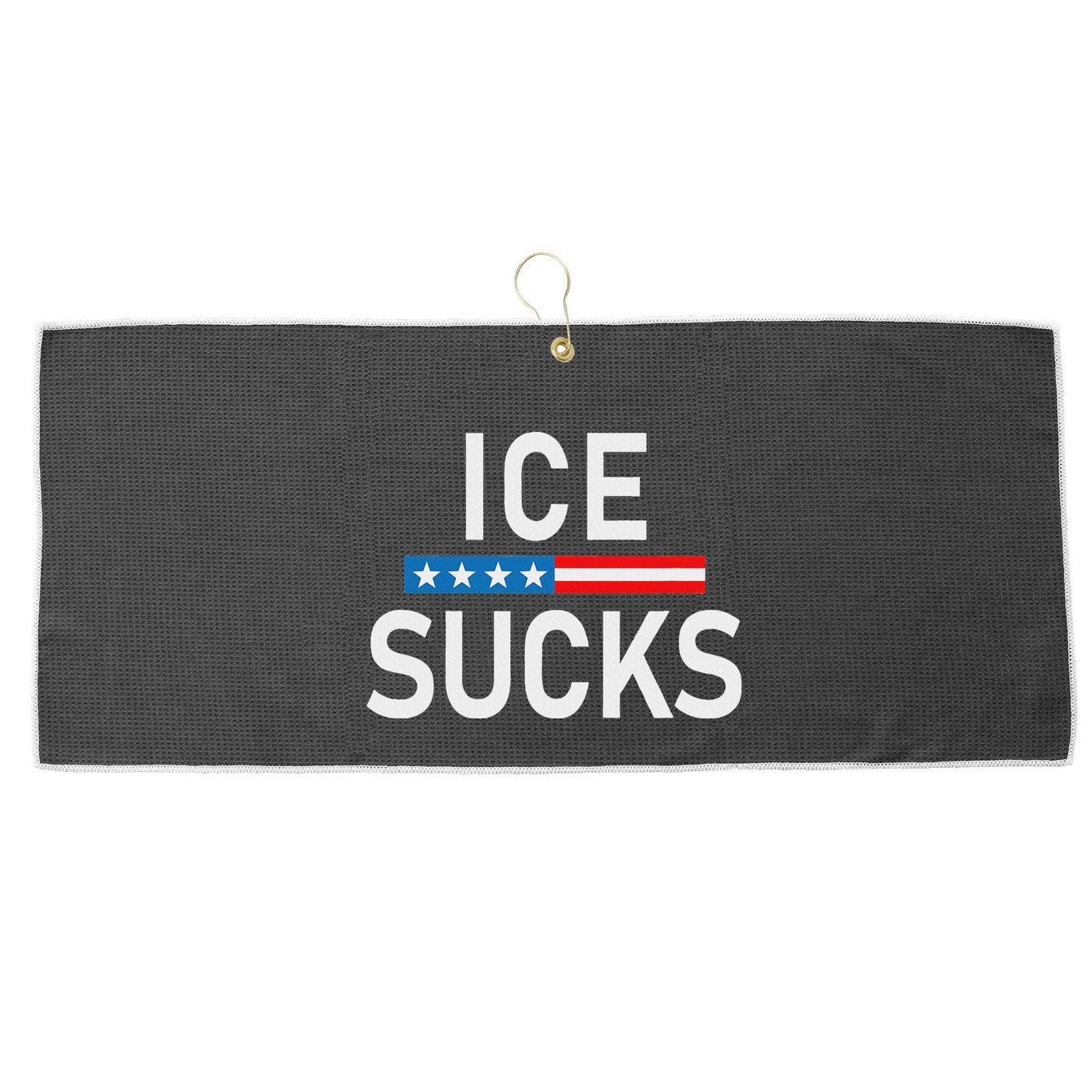 Support Immigrants Ice Sucks Large Microfiber Waffle Golf Towel