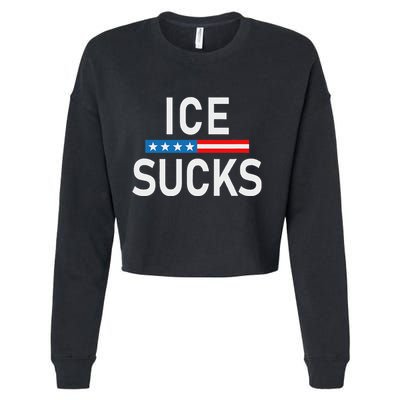 Support Immigrants Ice Sucks Cropped Pullover Crew