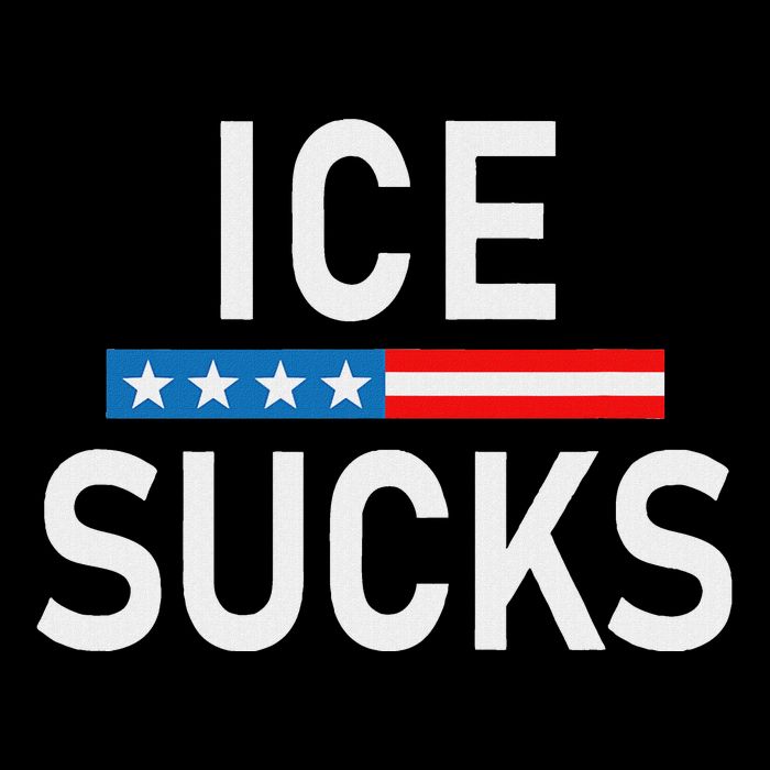 Support Immigrants Ice Sucks Cropped Pullover Crew
