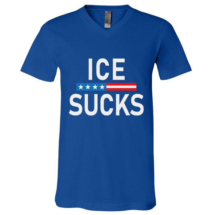 Support Immigrants Ice Sucks V-Neck T-Shirt