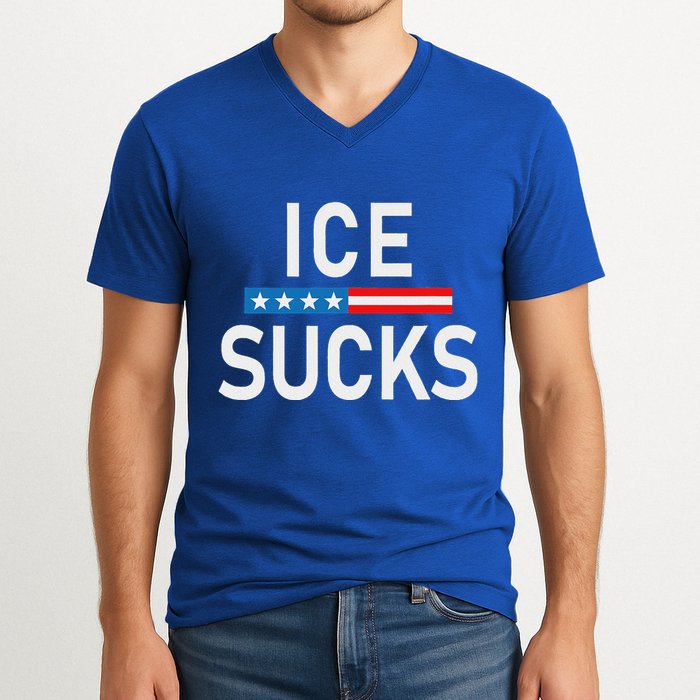 Support Immigrants Ice Sucks V-Neck T-Shirt