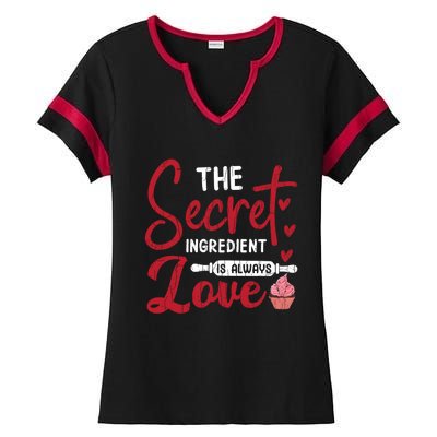 Secret Ingredient Is Love Valentines Day Graphic Great Gift Ladies Halftime Notch Neck Tee