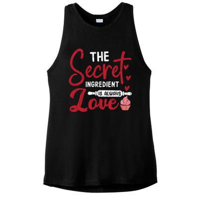 Secret Ingredient Is Love Valentines Day Graphic Great Gift Ladies PosiCharge Tri-Blend Wicking Tank