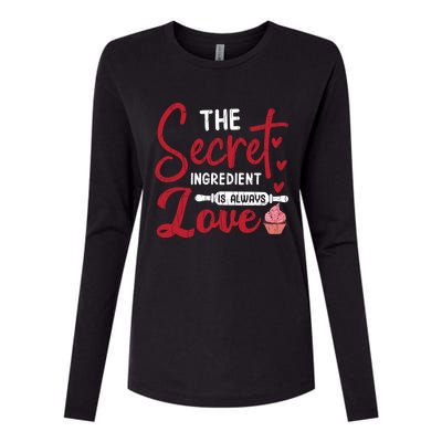 Secret Ingredient Is Love Valentines Day Graphic Great Gift Womens Cotton Relaxed Long Sleeve T-Shirt