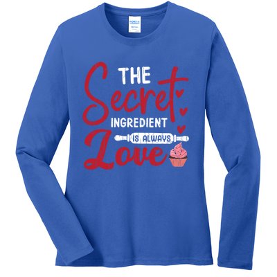 Secret Ingredient Is Love Valentines Day Graphic Great Gift Ladies Long Sleeve Shirt