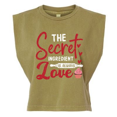 Secret Ingredient Is Love Valentines Day Graphic Great Gift Garment-Dyed Women's Muscle Tee