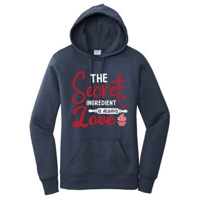 Secret Ingredient Is Love Valentines Day Graphic Great Gift Women's Pullover Hoodie