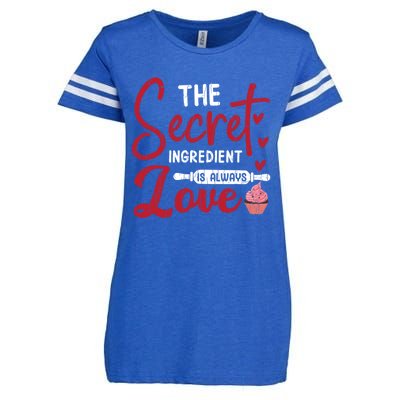 Secret Ingredient Is Love Valentines Day Graphic Great Gift Enza Ladies Jersey Football T-Shirt