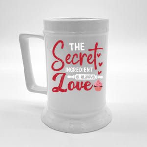 Secret Ingredient Is Love Valentines Day Graphic Great Gift Beer Stein