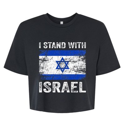 Support Israel I Stand With Israel Israeli Flag Bella+Canvas Jersey Crop Tee