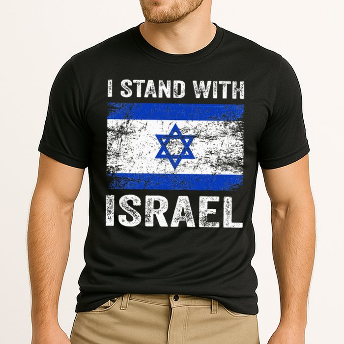 Support Israel I Stand With Israel Israeli Flag Cooling Performance Crew T-Shirt