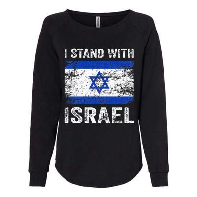 Support Israel I Stand With Israel Israeli Flag Womens California Wash Sweatshirt