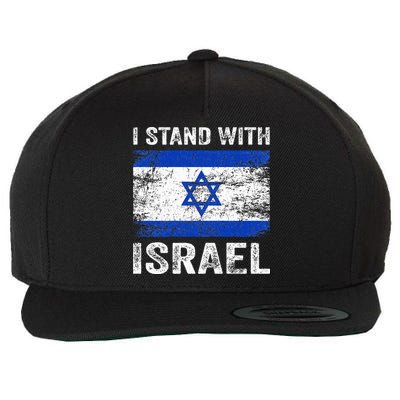 Support Israel I Stand With Israel Israeli Flag Wool Snapback Cap