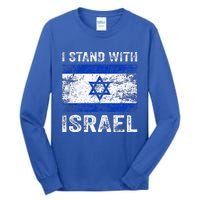 Support Israel I Stand With Israel Israeli Flag Tall Long Sleeve T-Shirt