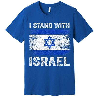 Support Israel I Stand With Israel Israeli Flag Premium T-Shirt