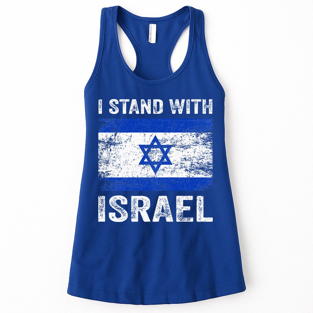 Support Israel I Stand With Israel Israeli Flag Womens Tank Top