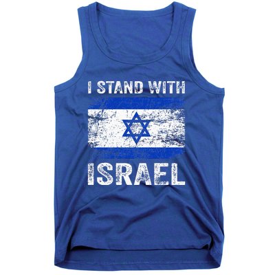 Support Israel I Stand With Israel Israeli Flag Tank Top