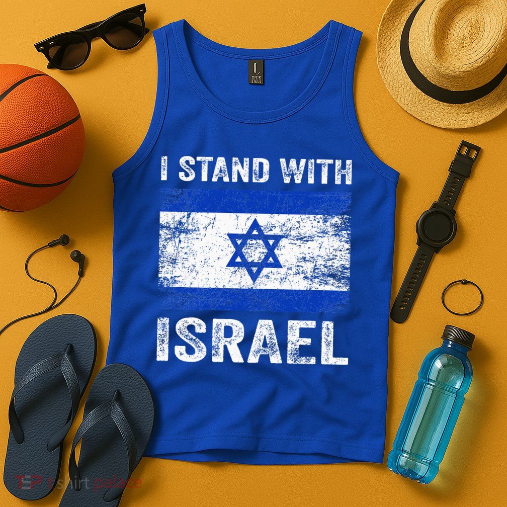 Support Israel I Stand With Israel Israeli Flag Tank Top