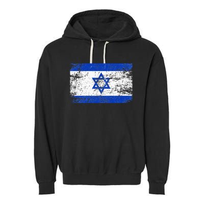 Support Israel I Stand With Israel Israeli Flag Garment-Dyed Fleece Hoodie