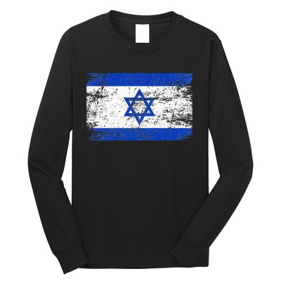 Support Israel I Stand With Israel Israeli Flag Long Sleeve Shirt