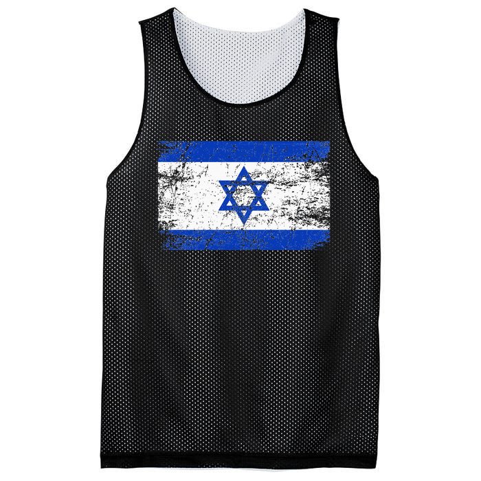 Support Israel I Stand With Israel Israeli Flag Mesh Reversible Basketball Jersey Tank